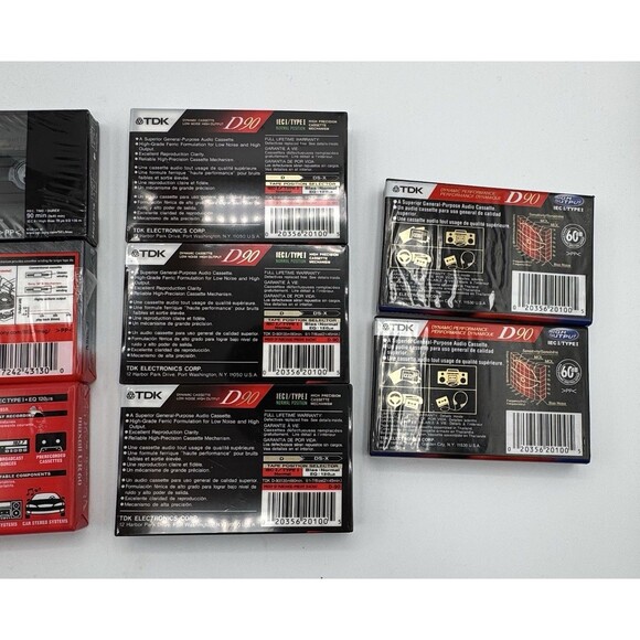 Lot of 11 Maxell Sony TDK Blank Audio Cassette Tapes 60 & 90 Min New Sealed - Picture 6 of 8
